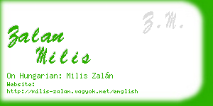 zalan milis business card
