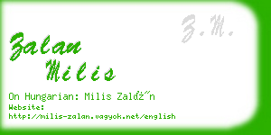 zalan milis business card